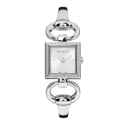 Gucci Stainless Steel Diamond 19mm Tornabuoni Quartz Watch 1 of 7