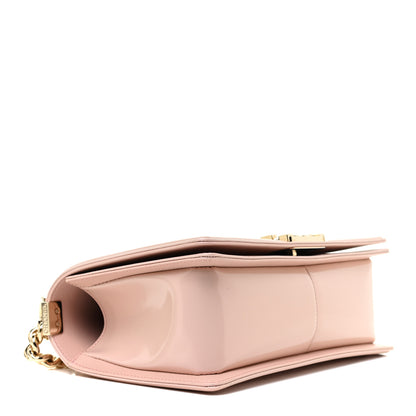 Chanel Patent Calfskin Quilted Medium Boy Flap Light Pink 3 of 11