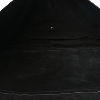 Celine Shiny Lambskin Soft Triomphe Half Moon Bag Black 5 of 9