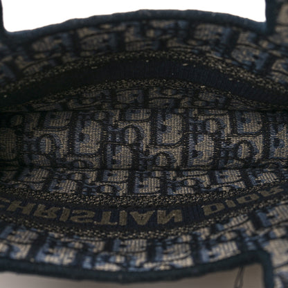 Christian Dior Oblique Mini Book Tote Blue Multicolor 4 of 11