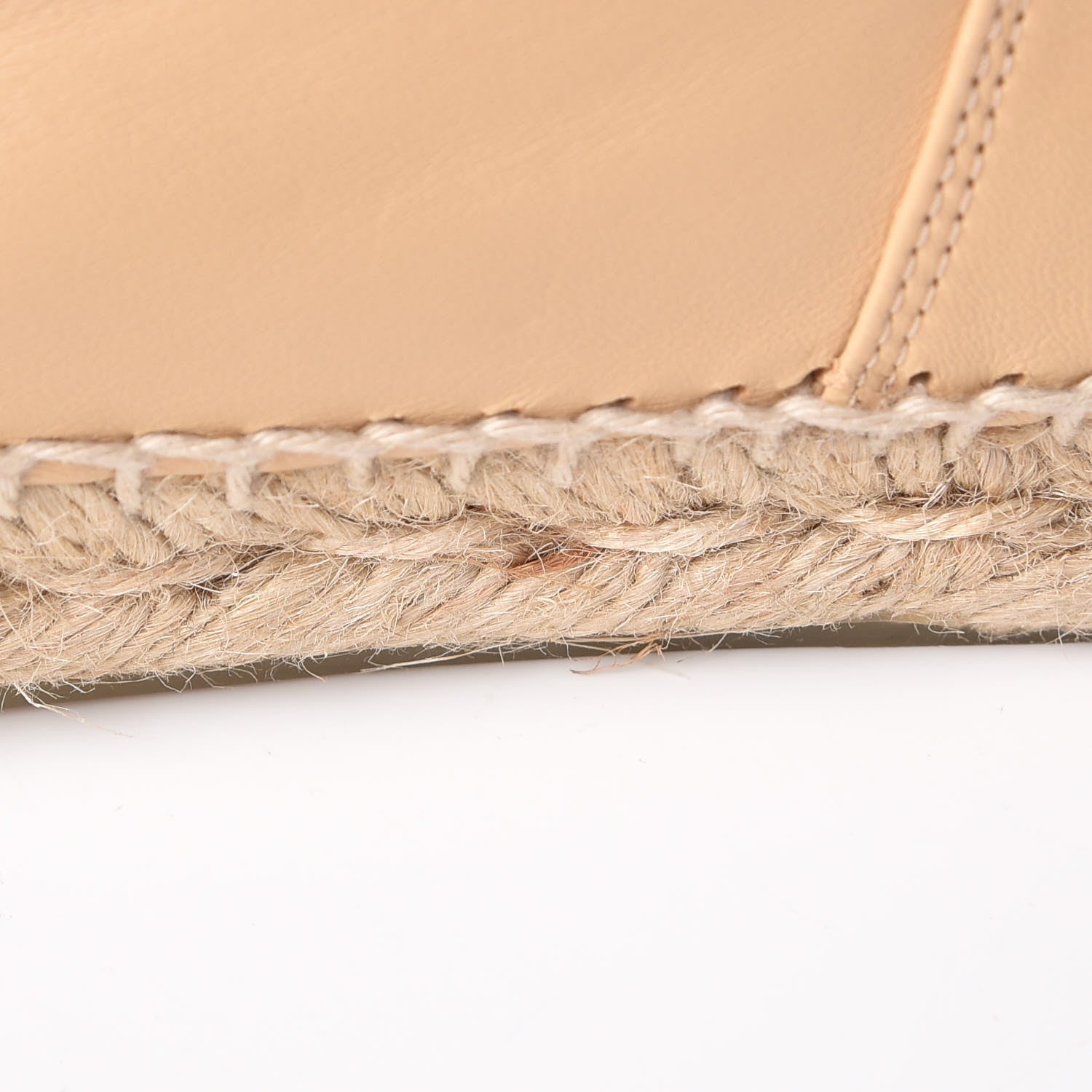 Chanel Lambskin CC Espadrilles 35 Beige Black 13 of 18