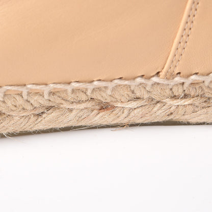 Chanel Lambskin CC Espadrilles 35 Beige Black 13 of 18