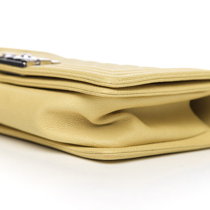 Chanel Caviar Quilted Medium Boy Flap Light Yellow 9 of 11