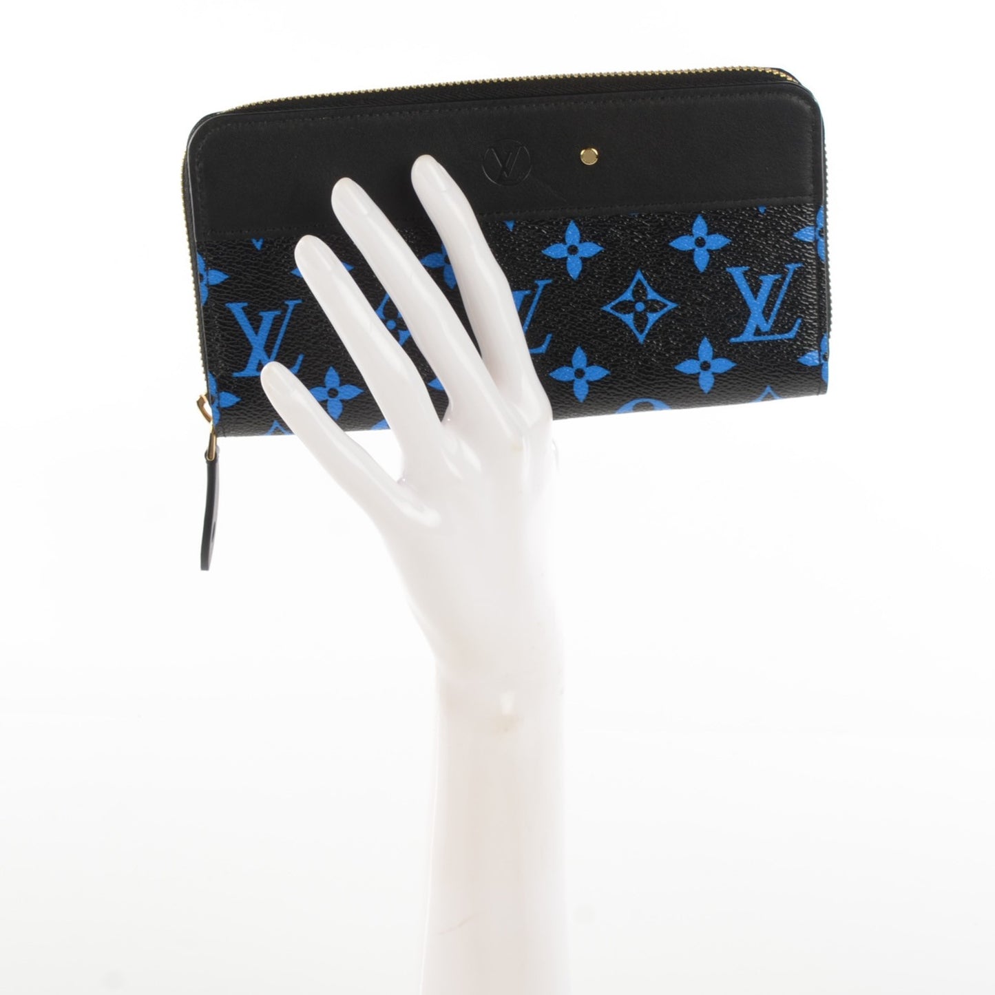 Colored Monogram Zippy Wallet Blue