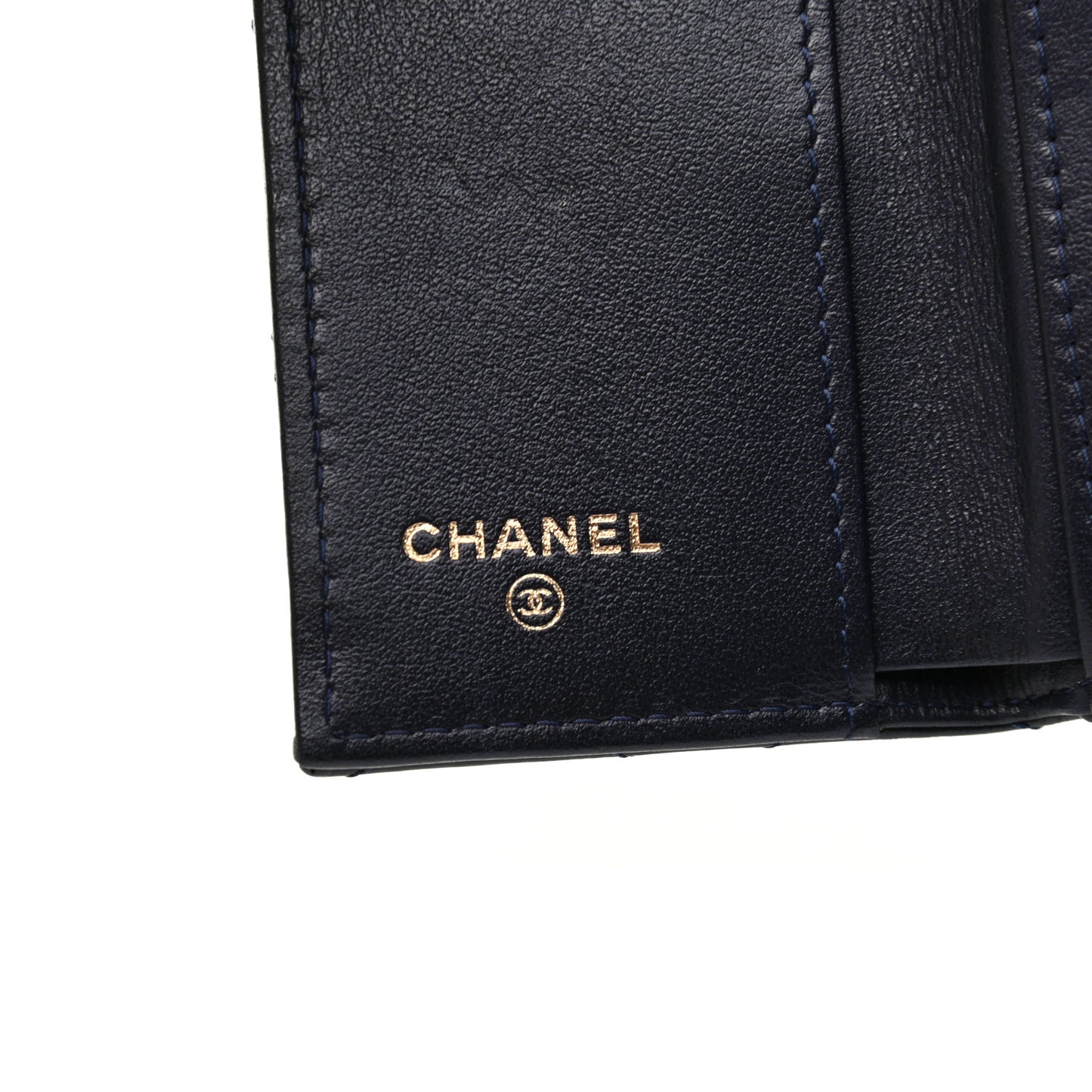 Aged Calfskin Quilted Reissue Compact Wallet Navy