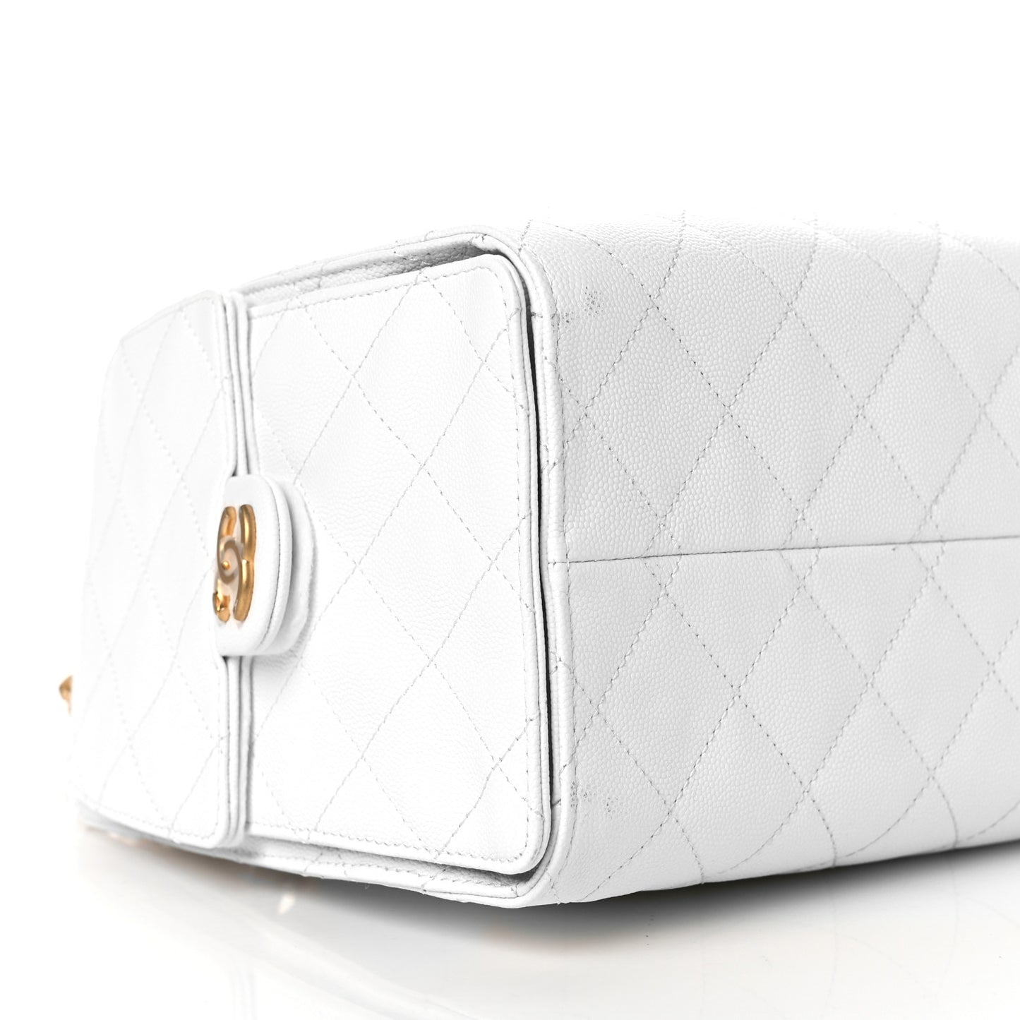 Caviar Quilted Small Chanel 25 Handbag White