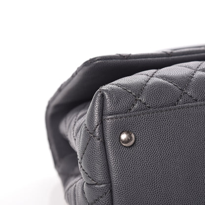 Chanel Caviar Quilted Small Coco Handle Flap Gray 15 of 18