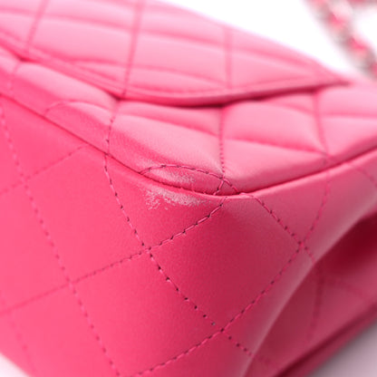 Chanel Lambskin Quilted Mini Rectangular Flap Fuchsia 11 of 14