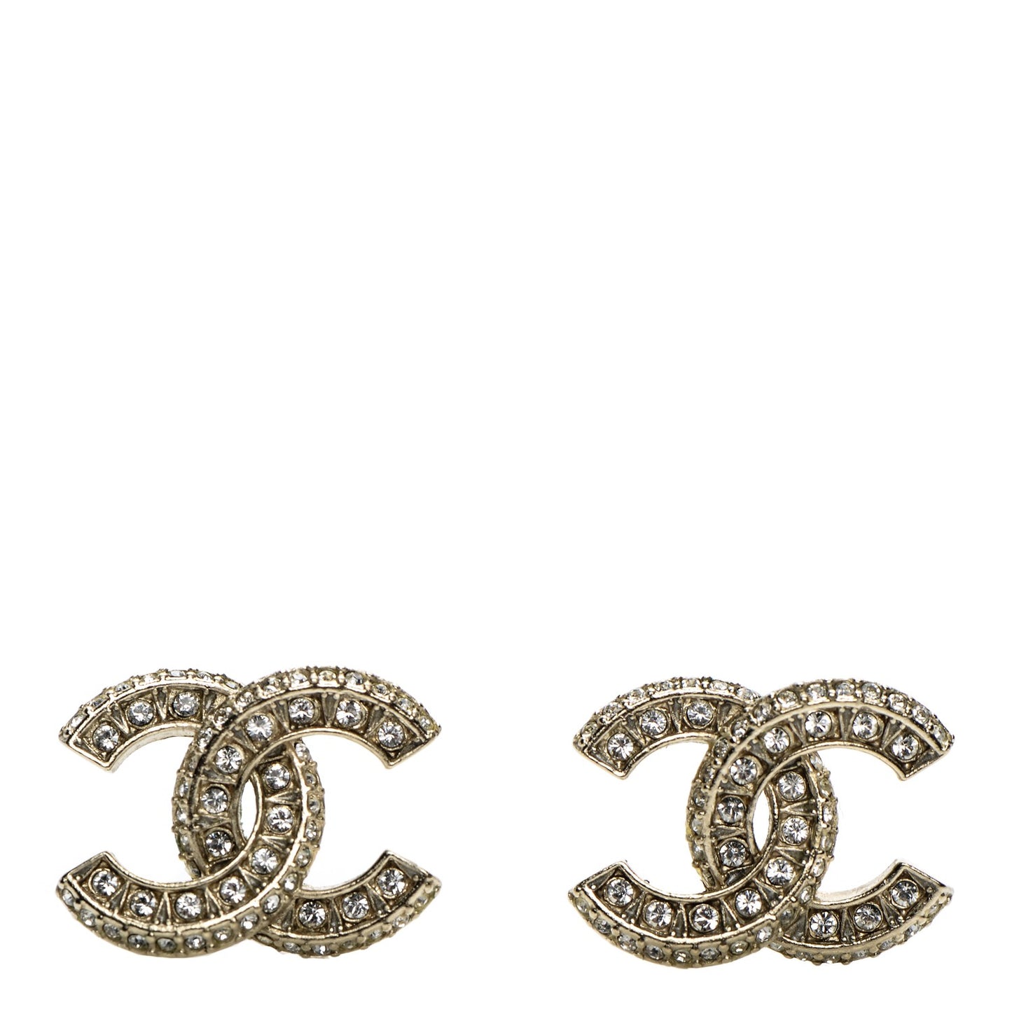 Crystal CC Earrings Gold