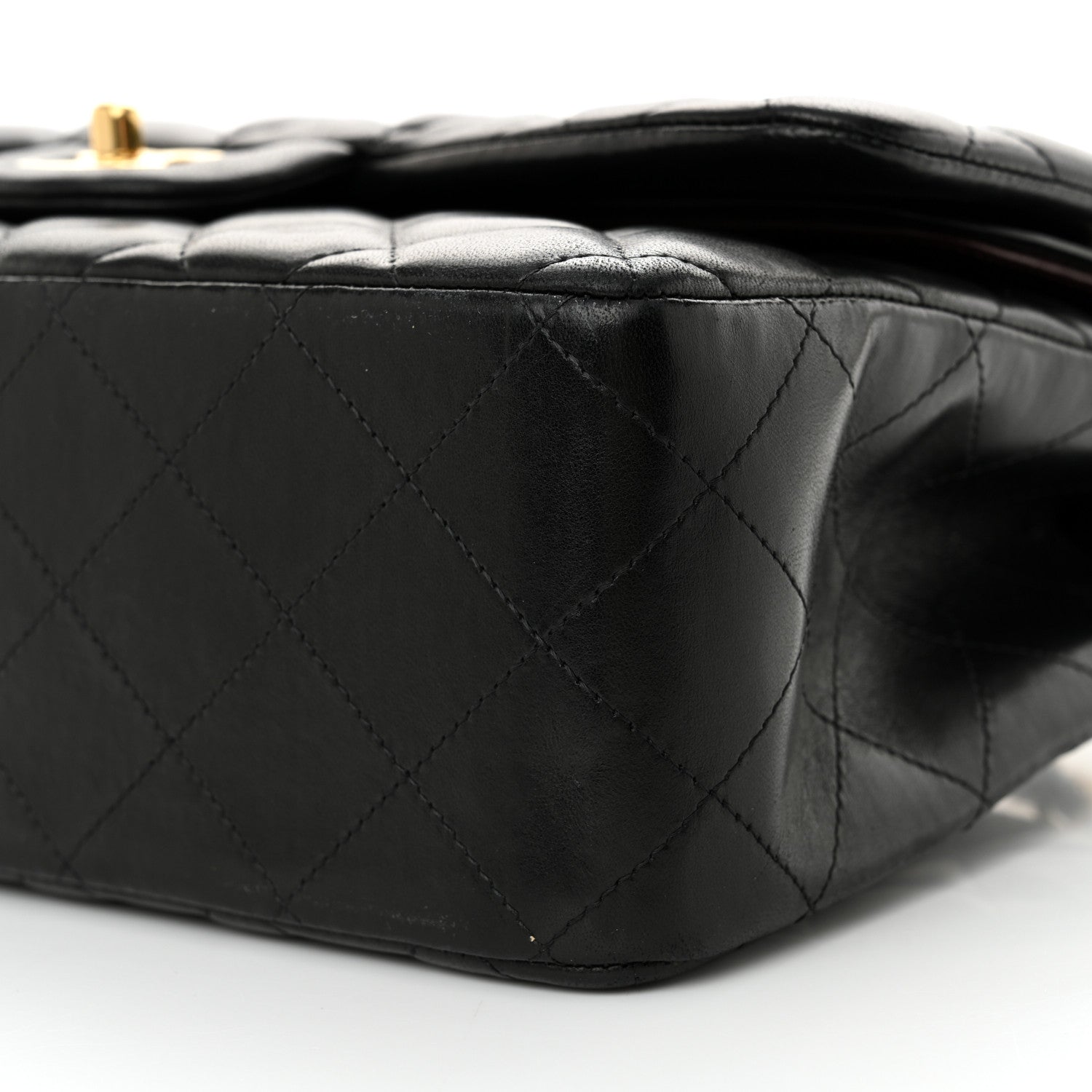 Chanel Lambskin Quilted Jumbo Double Flap Black 10 of 13