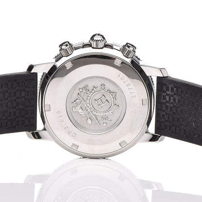Hermes Stainless Steel Rubber 36mm Clipper Chronograph Quartz Watch Noir 7 of 7
