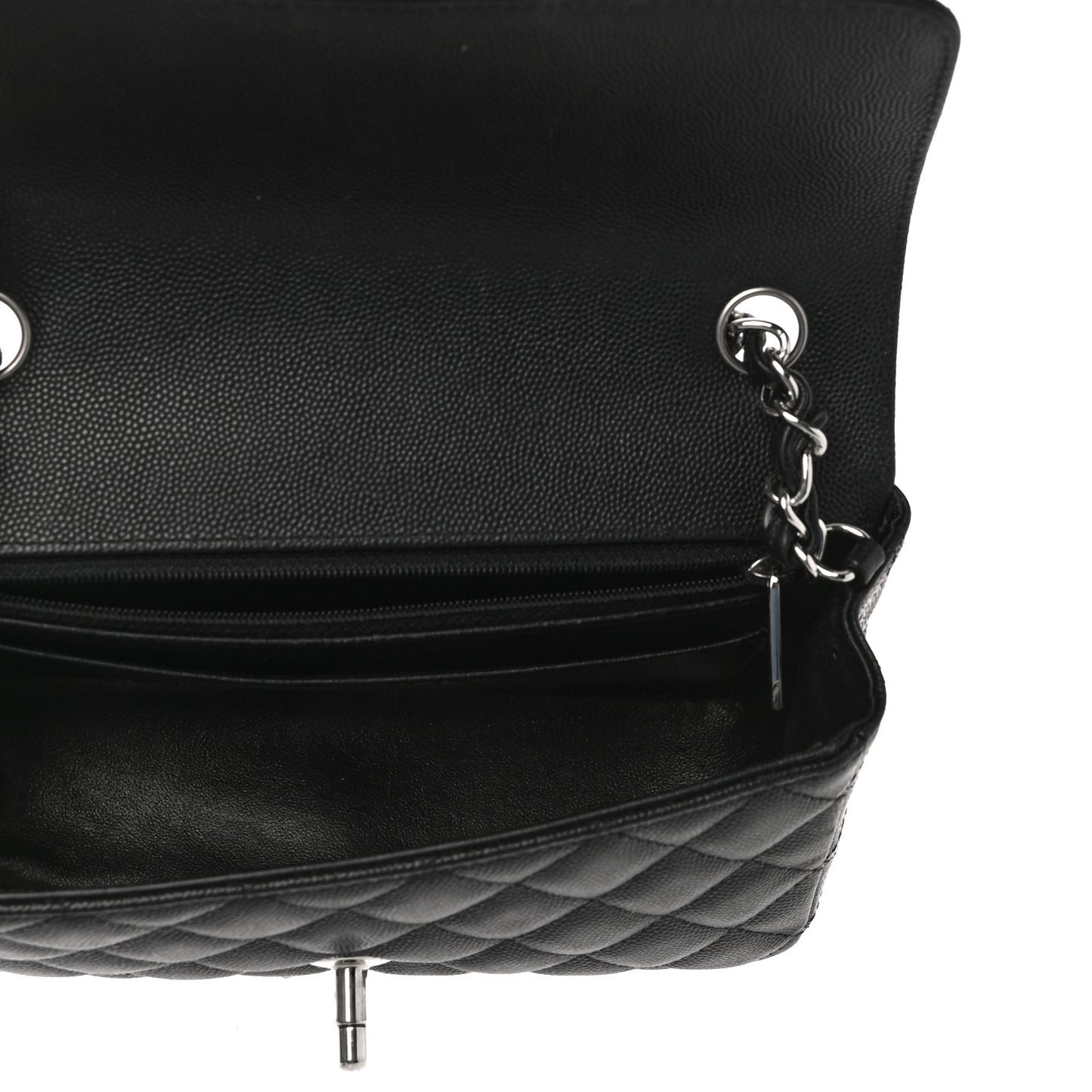 Caviar Quilted Mini Rectangular Flap Black