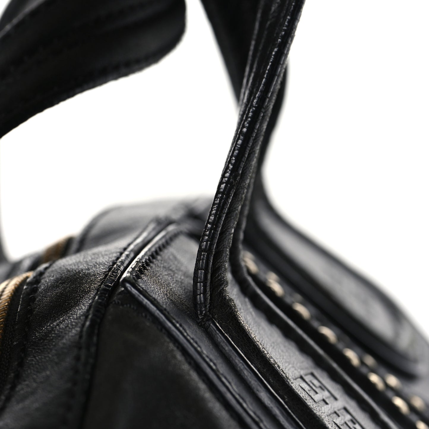 Lambskin Studded Medium Nightingale Black