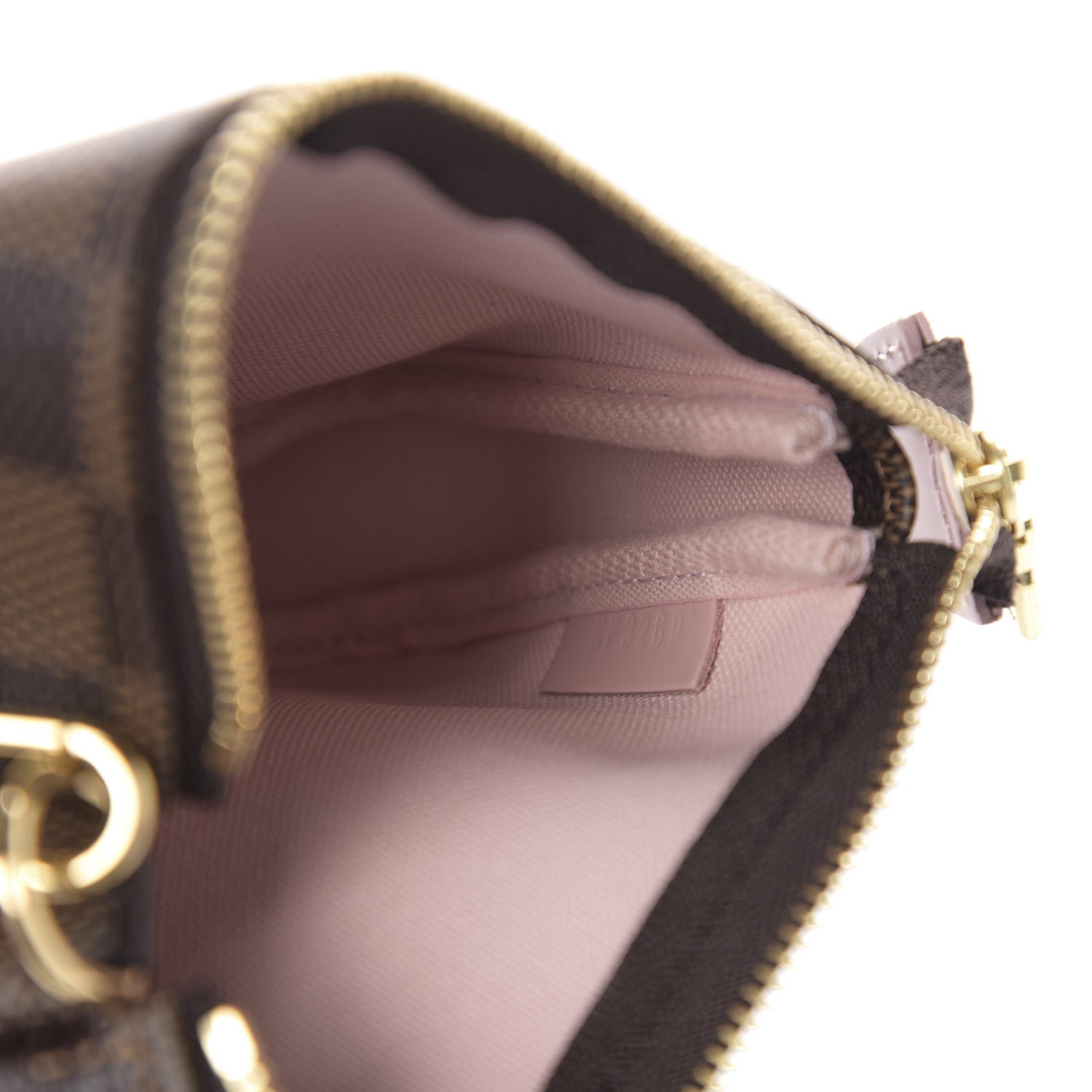 Louis Vuitton Damier Ebene 2020 Christmas Animation Big Wheel Mini Pochette Accessories Rose Ballerine 5 of 6