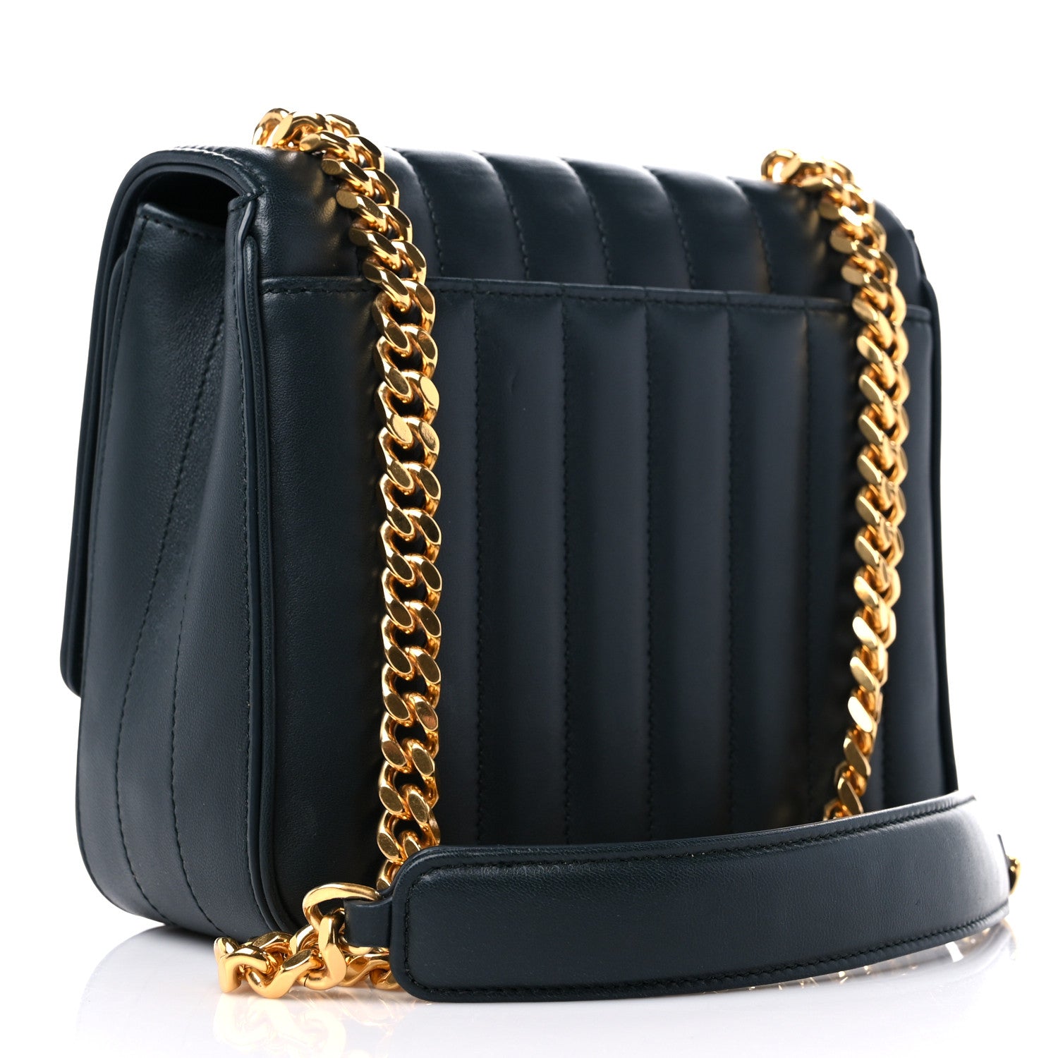 Saint Laurent Lambskin Matelasse Monogram Medium Vicky Chain Bag Algae 3 of 10