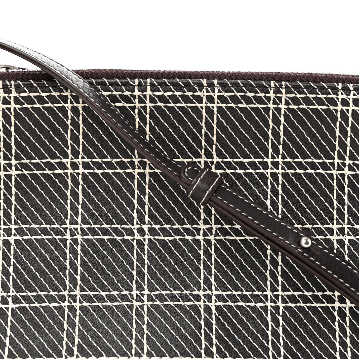 Lambskin Small Trio Crossbody Bag White Brown