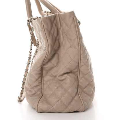 Chanel Caviar Quilted Large Shiva Tote Beige 13 of 15