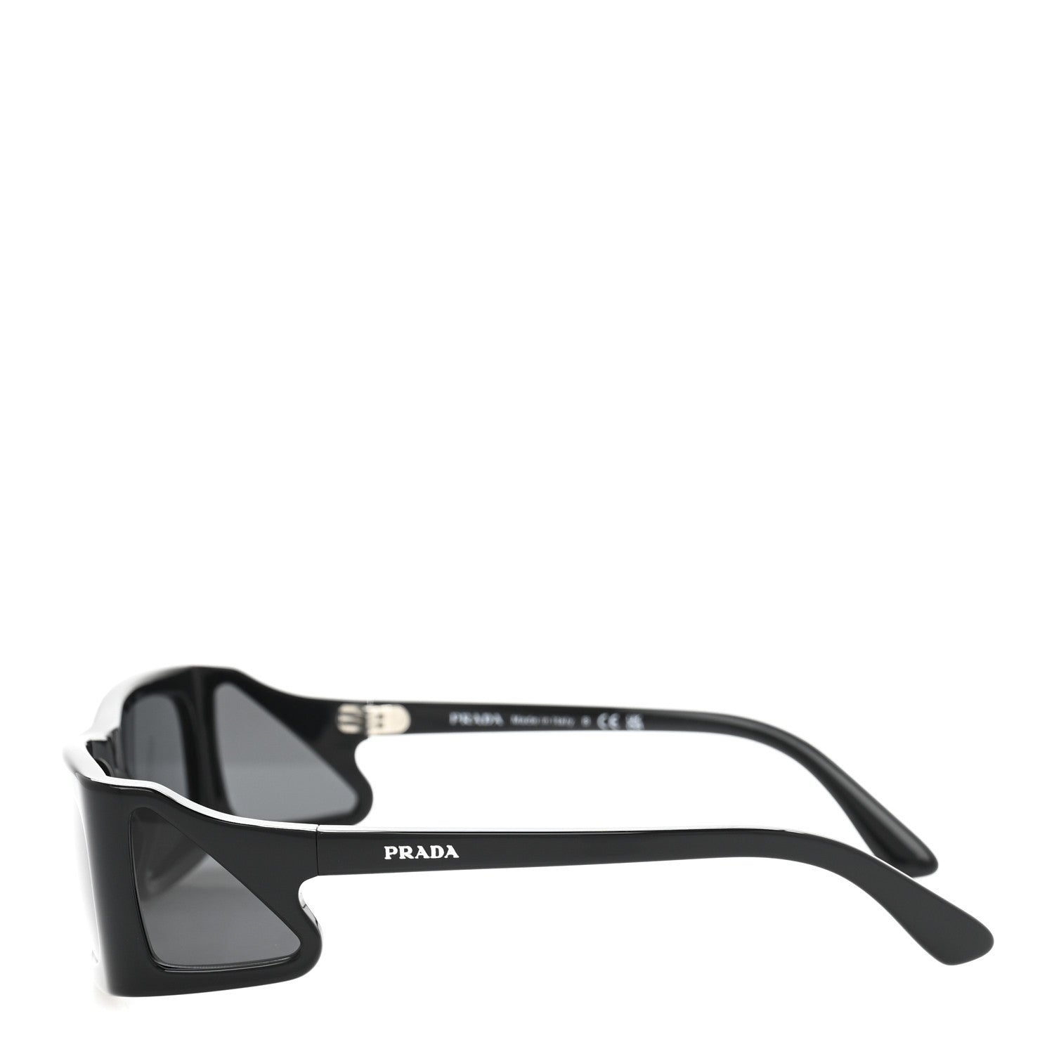 Prada Acetate Rectangular Sunglasses SPR B03 Black 3 of 7