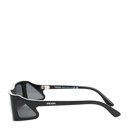 Prada Acetate Rectangular Sunglasses SPR B03 Black 3 of 7