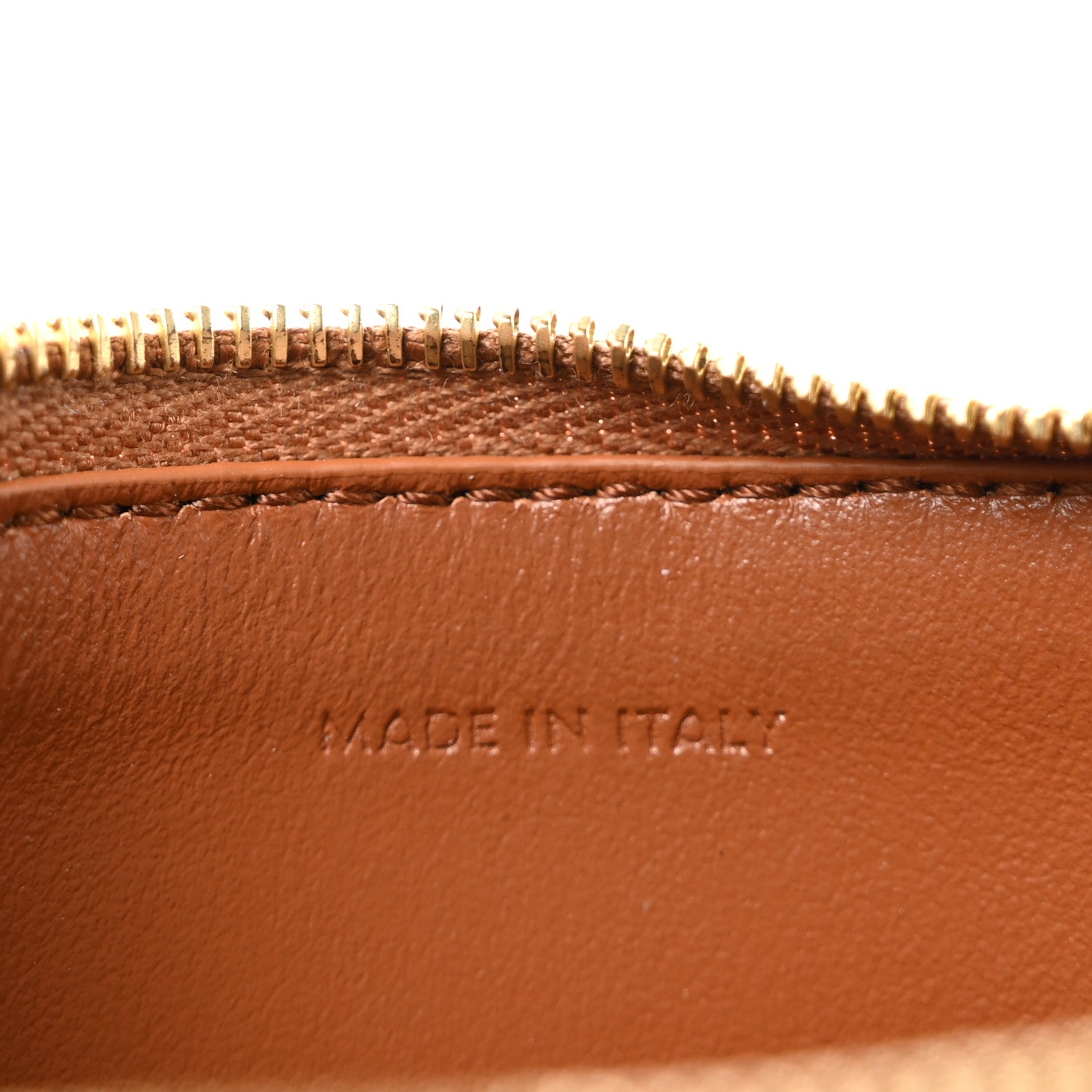 Celine Smooth Calfskin Cuir Triomphe Coin and Card Pouch With Hook Tan 7 of 11