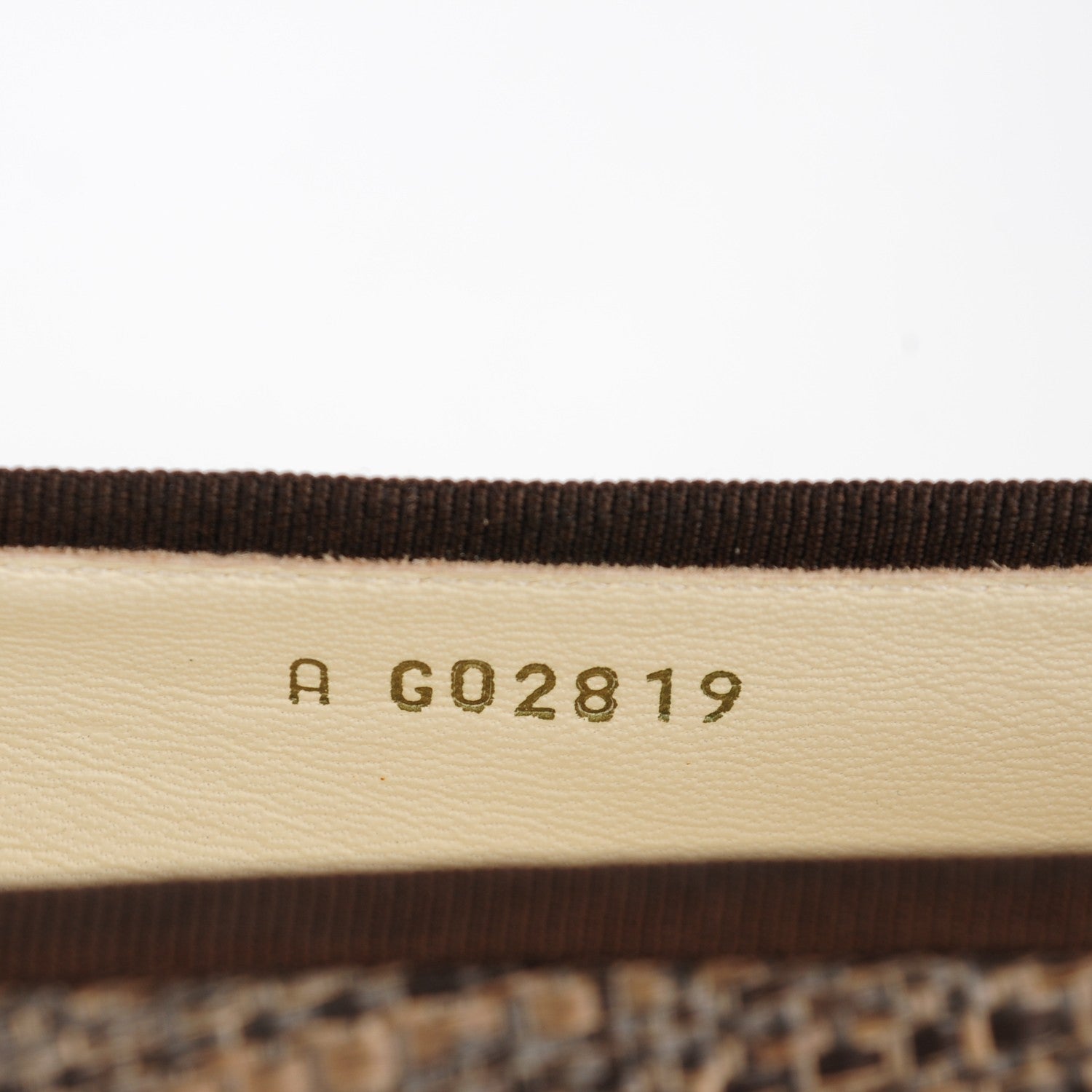 Chanel Tweed Ribbon Metallic Crackled Calfskin CC Cap Toe Ballerina Flats 38.5 Brown Gold 9 of 9
