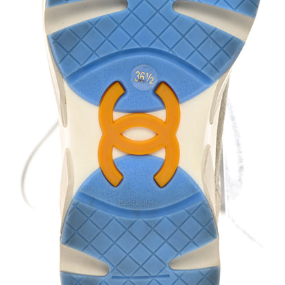 Chanel Suede Calfskin Stretch Fabric Sneaker High Boots 36.5 Grey 8 of 8