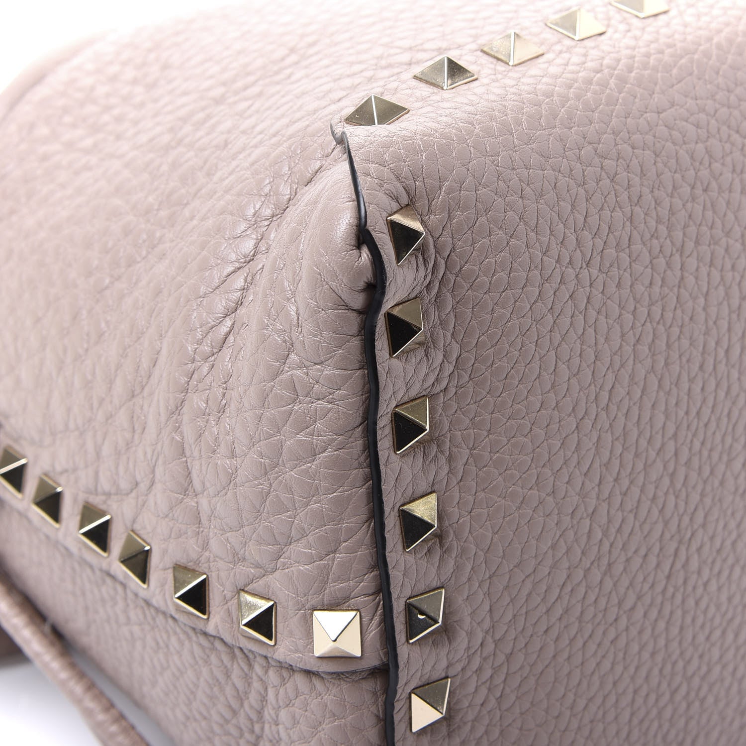 Valentino Garavani Grained Calfskin Rockstud Mini Bucket Bag Poudre 6 of 9