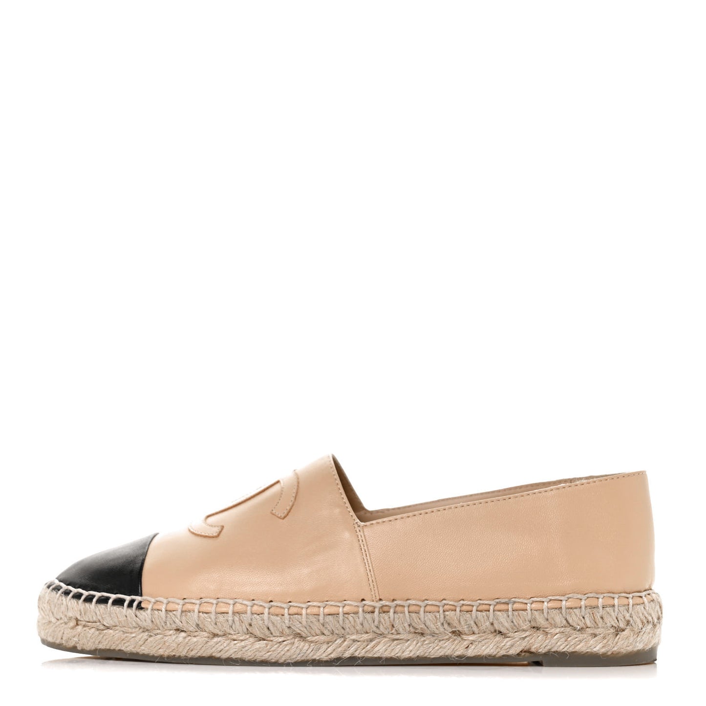 Lambskin CC Espadrilles 39 Beige Black