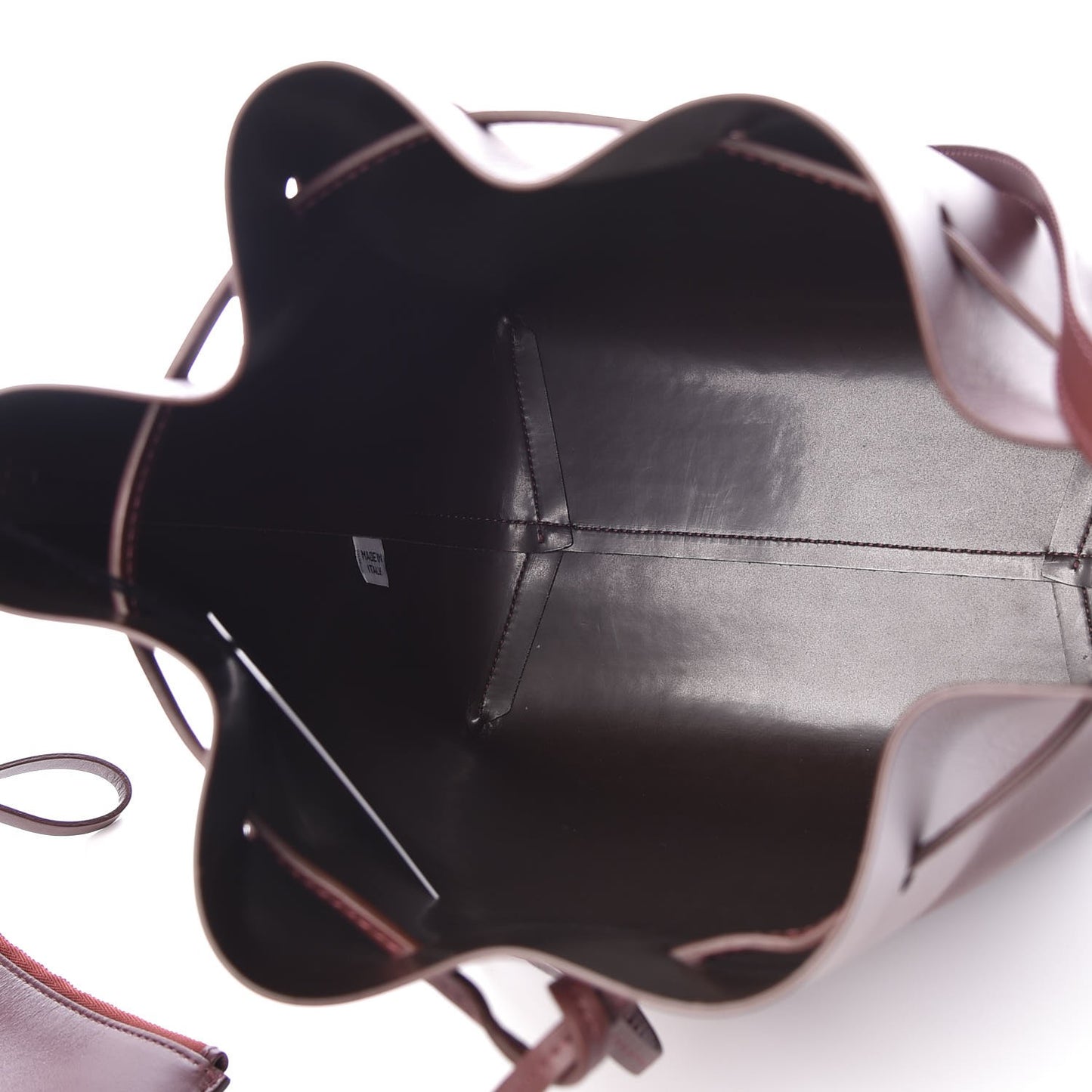 Calfskin Bucket Bag Burgundy