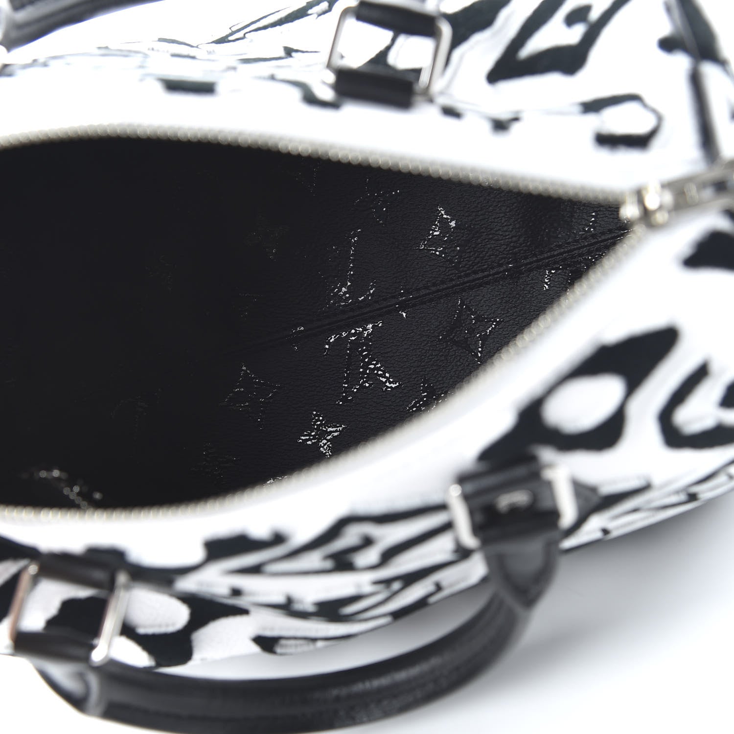 Louis Vuitton X UF Tufted Monogram Speedy Bandouliere 25 White Black 6 of 11