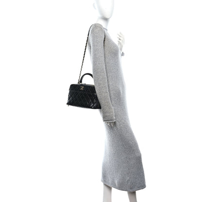 Chanel Lambskin Quilted Medium Trendy CC Bowling Bag Black 2 of 10