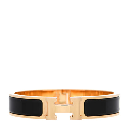Hermes Enamel Narrow Clic Clac H Bracelet PM Black 1 of 5