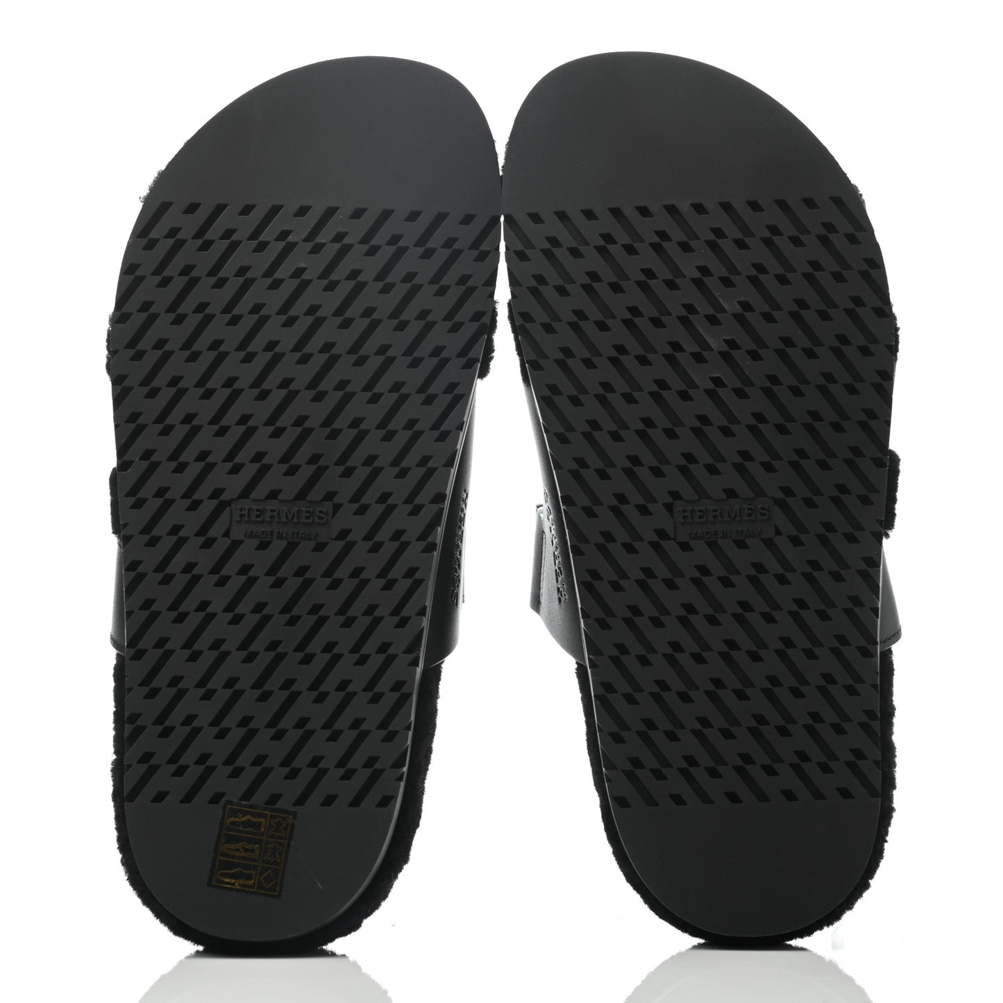 Calfskin Woolskin Womens Chypre Sandals 37 Black