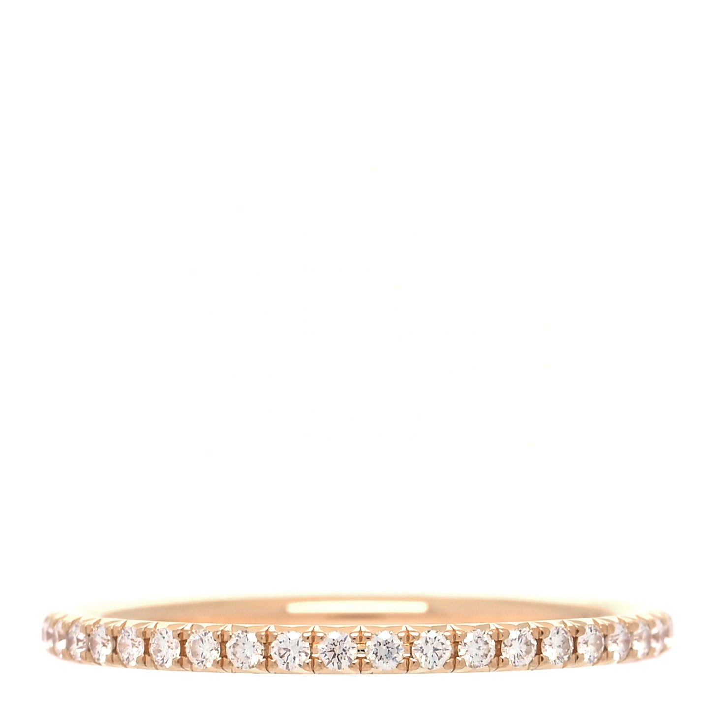 18K Rose Gold Diamond Metro Band Ring 52 6