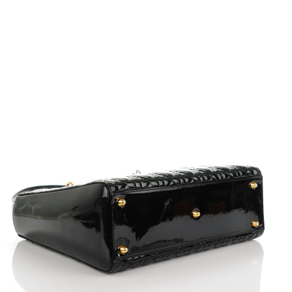 Christian Dior Patent Cannage Large Lady Dior Black 4 of 7
