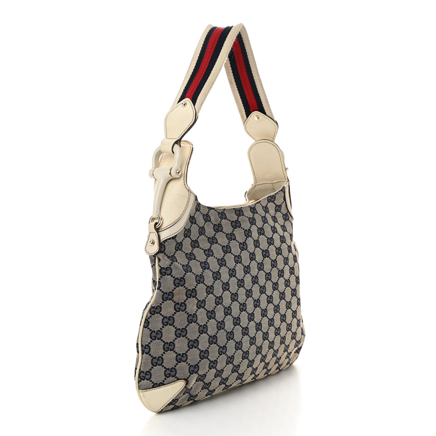 Gucci Monogram Creole Hobo Ivory 3 of 16