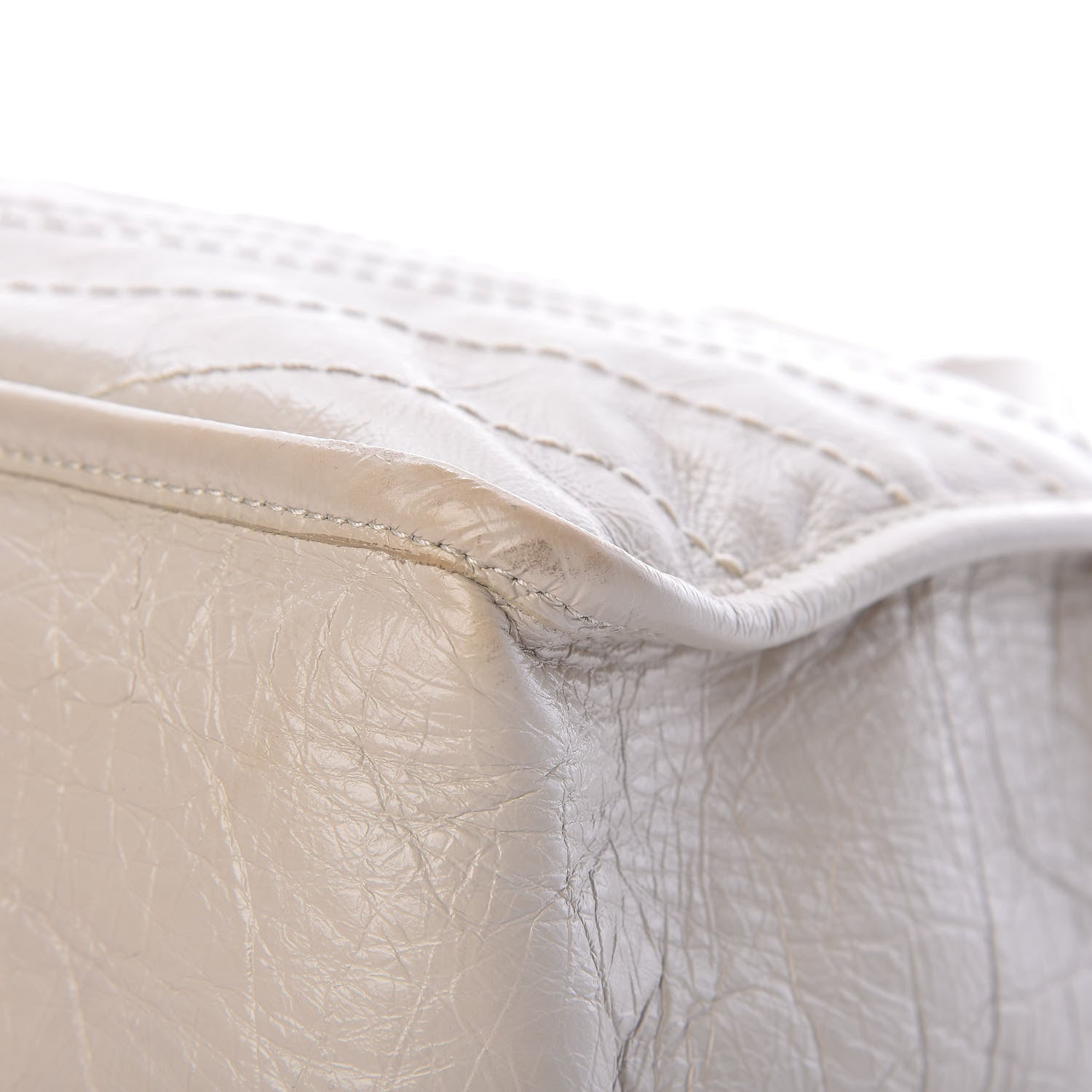 Saint Laurent Crinkled Calfskin Matelasse Monogram Medium Niki Chain Satchel Ivory 12 of 14