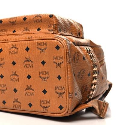 MCM Visetos Medium Side Studs Stark Backpack Cognac 9 of 11