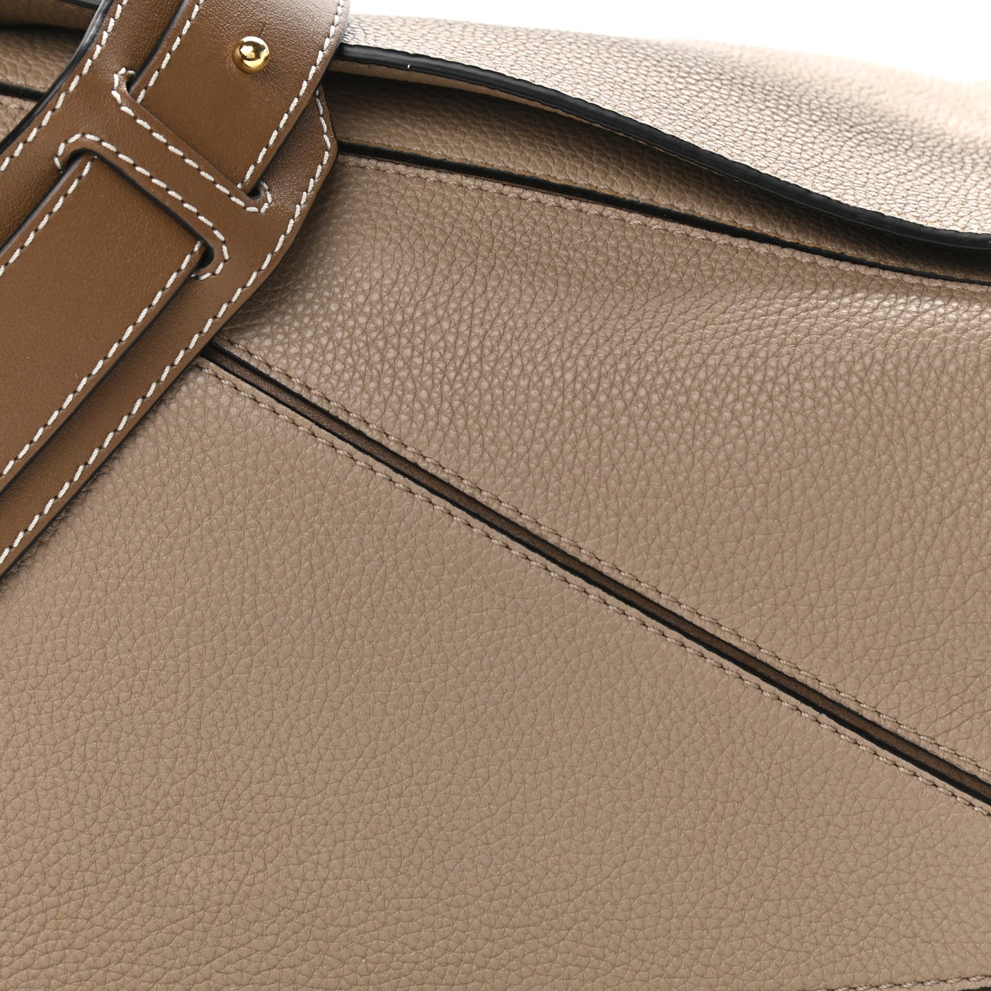 Calfskin Medium Puzzle Bag Sand Mink