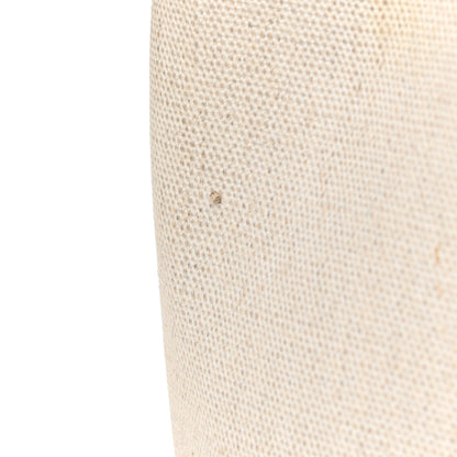 Saint Laurent Canvas Calfskin Teddy Drawstring Shopping Tote White Black 10 of 10