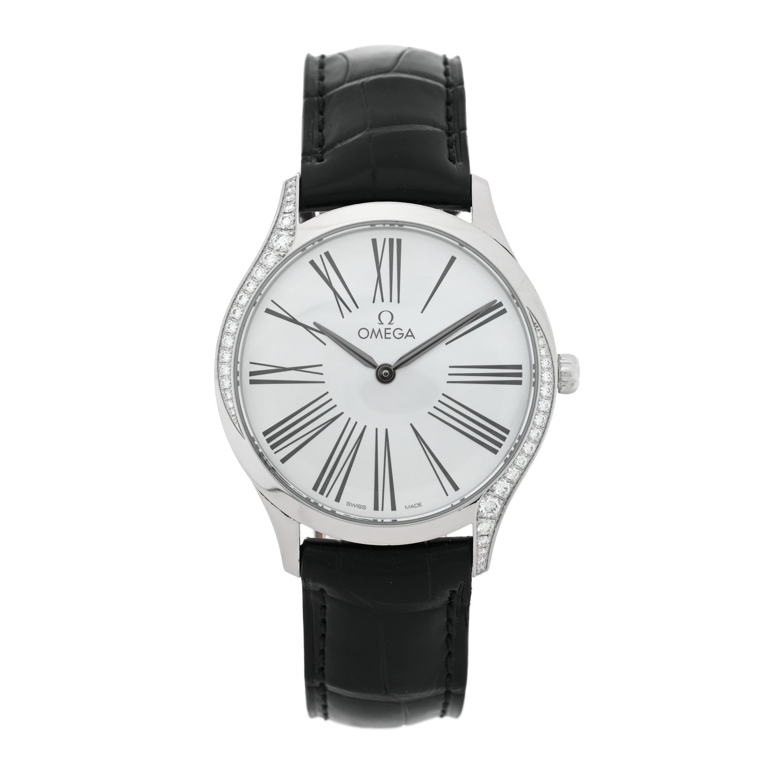 Omega Stainless Steel Alligator Diamond Mother of Pearl 36mm De Ville Tresor Quartz Watch 428.17.36.60.05.001 1 of 5