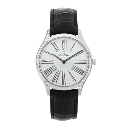 Omega Stainless Steel Alligator Diamond Mother of Pearl 36mm De Ville Tresor Quartz Watch 428.17.36.60.05.001 1 of 5