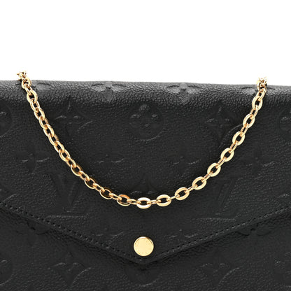 Louis Vuitton Empreinte Pochette Felicie Chain Wallet Black 10 of 13