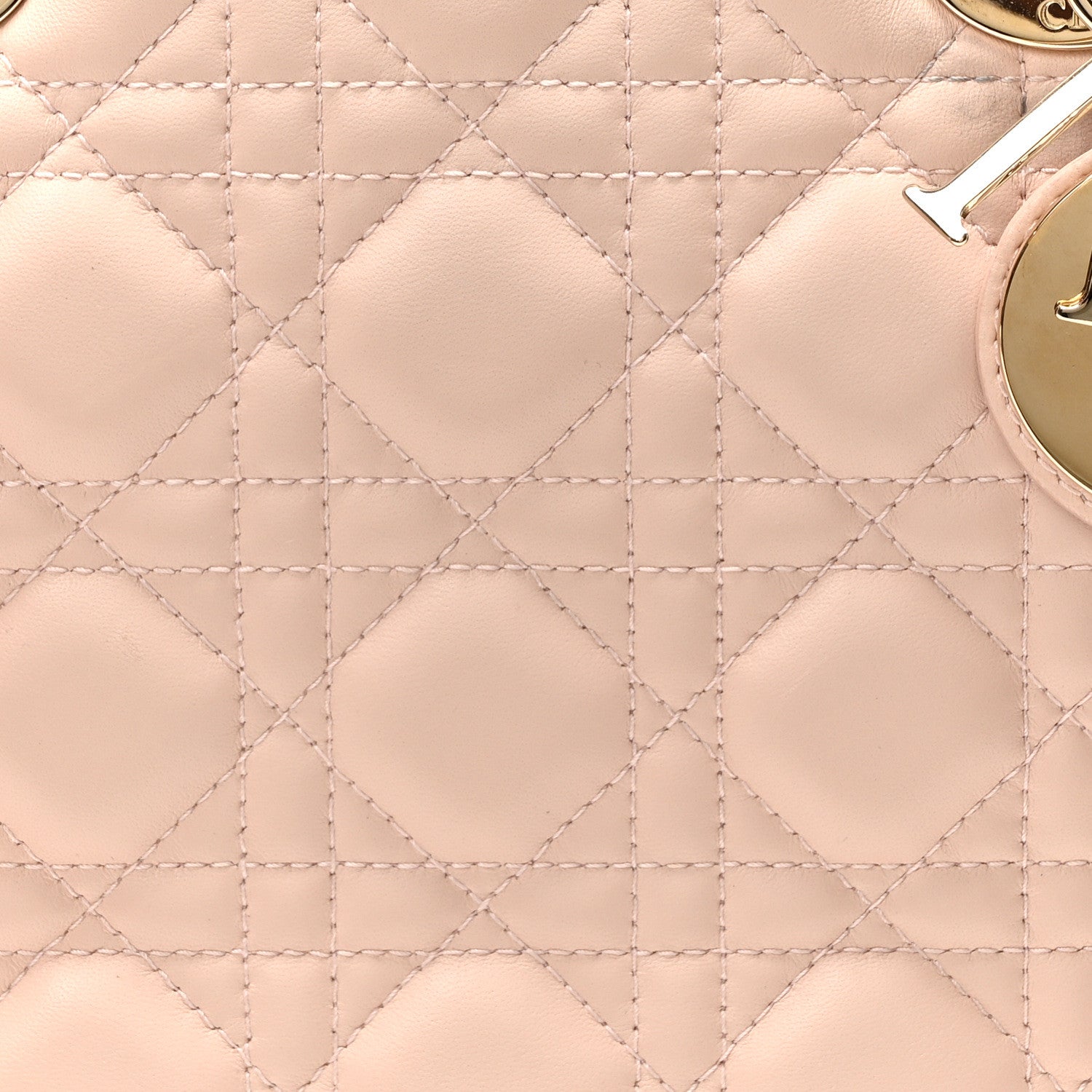 Christian Dior Lambskin Cannage Medium Lady Dior Light Pink 8 of 11