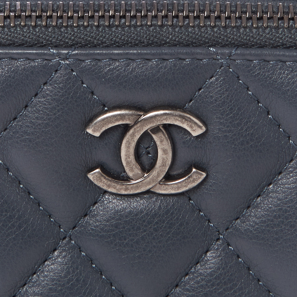 Chanel Calfskin Quilted Waist Bag Blue 8 of 10