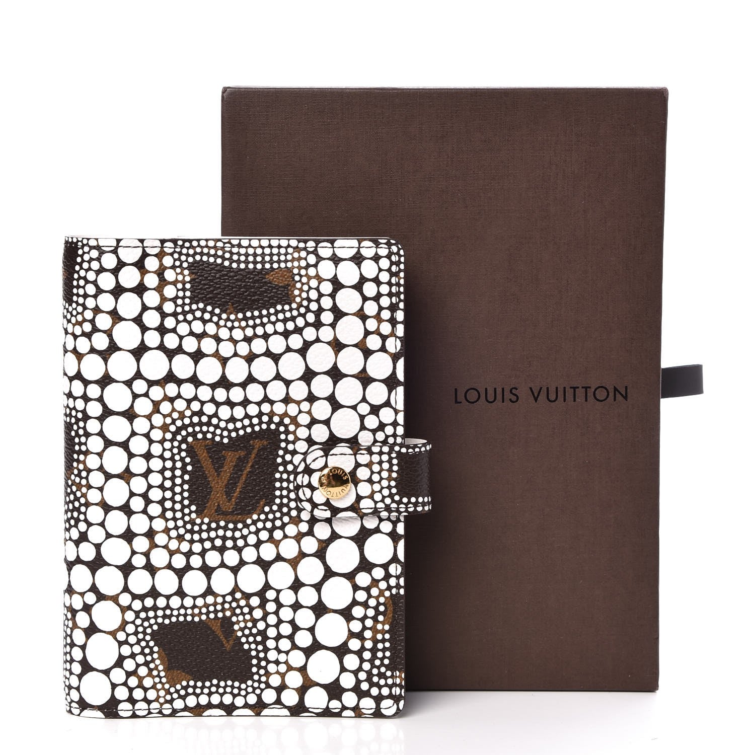 Louis Vuitton Monogram Kusama Town Small Ring Agenda White 7 of 7