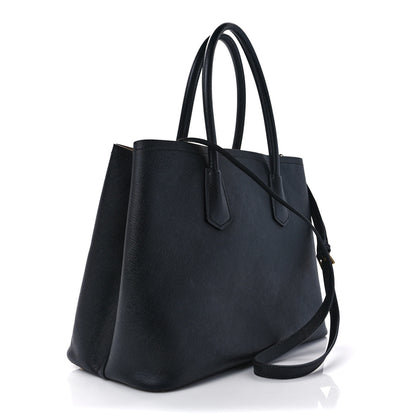 Prada Saffiano Cuir Large Double Bag Black Mughetto 3 of 10