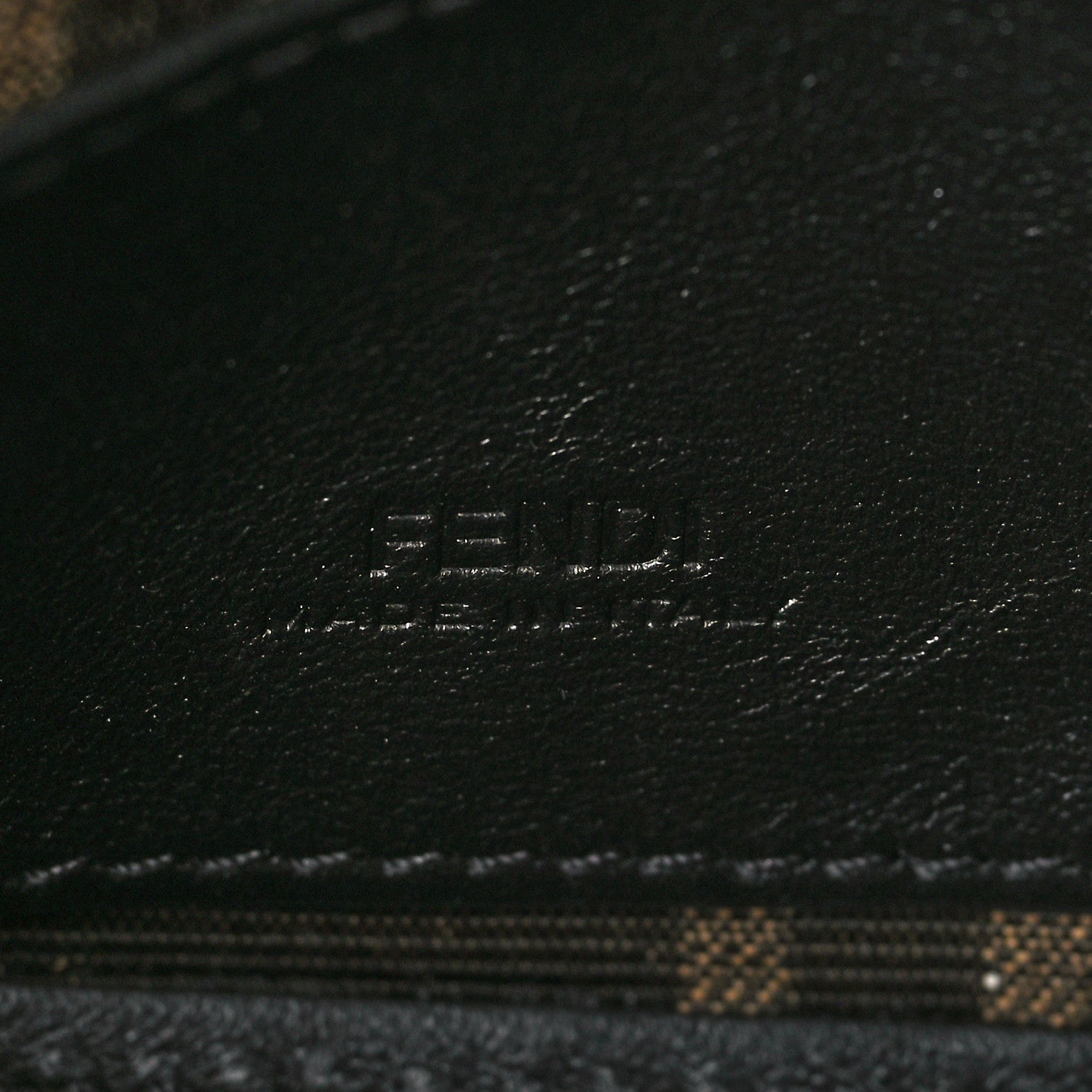 Fendi Fabric Jacquard FF 1974 Nano Baguette Charm Tobacco Moro Black 6 of 8