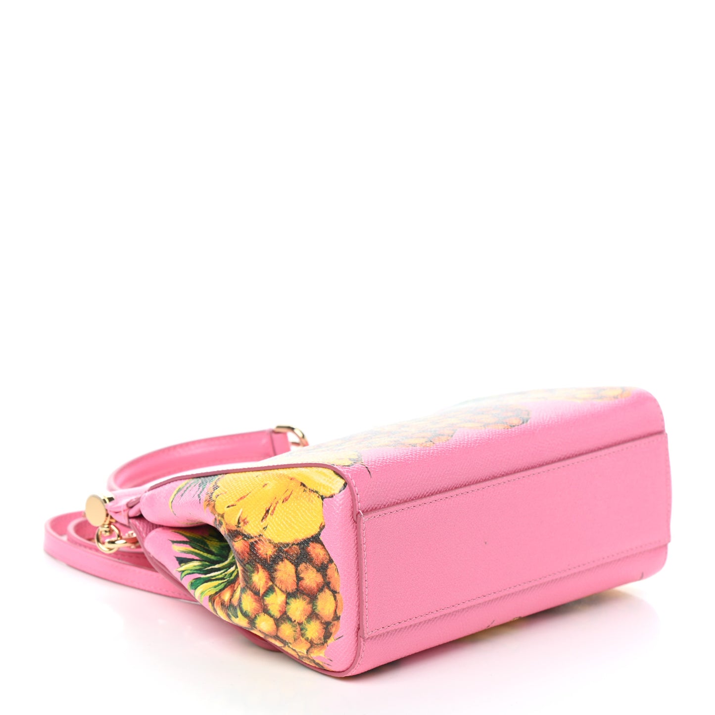 Dauphine Pineapple Print Small Miss Sicily Satchel Rosa