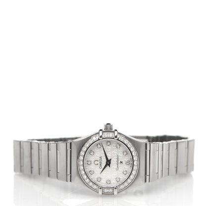 Omega Stainless Steel Diamond Bezel Mother of Pearl 22mm Constellation Quartz Watch 1460.75.00 5 of 14